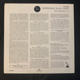 LP Rubinstein Plays Liszt (1956) VG+/VG+ classical piano music vinyl record