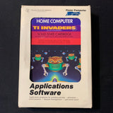 TEXAS INSTRUMENTS TI 99/4A TI Invaders (1981) boxed tested video game cartridge complete