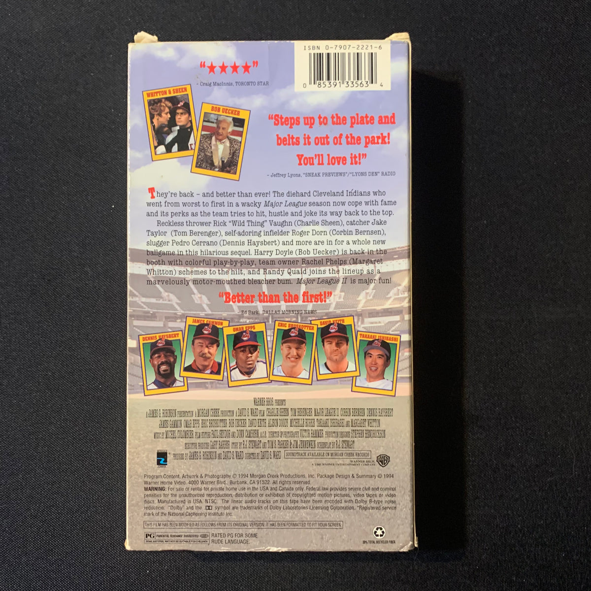 Major League & Major League II DVD Tom Berenger Charlie Sheen