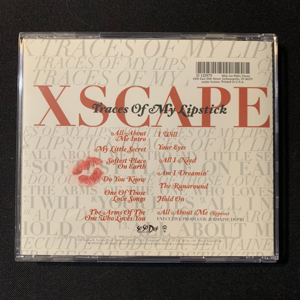 CD Xscape 'Traces Of My Lipstick' (1998) The Arms Of the One Who