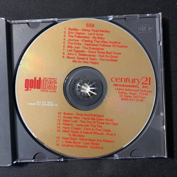 CD GoldDisc #559 radio DJ promo comp Beatles, Led Zeppelin, Billy Joel, Kinks, Boston