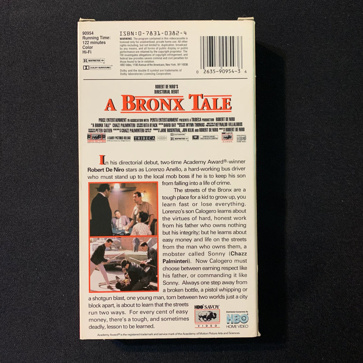 VHS A Bronx Tale (1993) Robert De Niro, Chazz Palminteri – The
