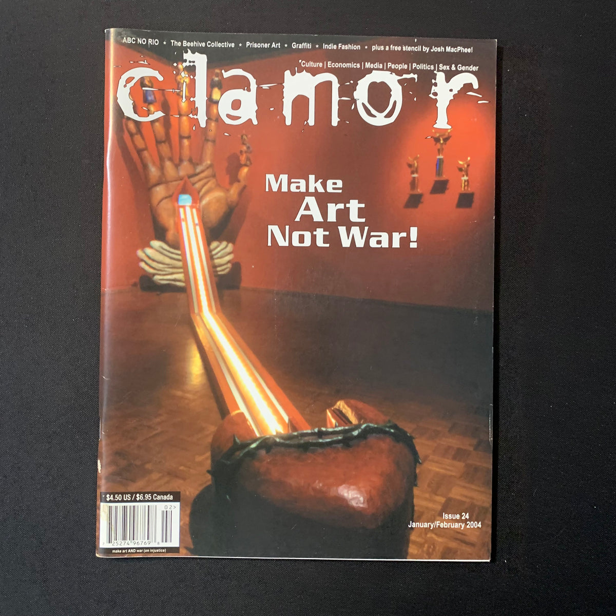 MAGAZINE Clamor #24 Jan/Feb 2004 Make Art Not War, ABC NO RIO, Beehive –  The Exile Media and Trading Co.