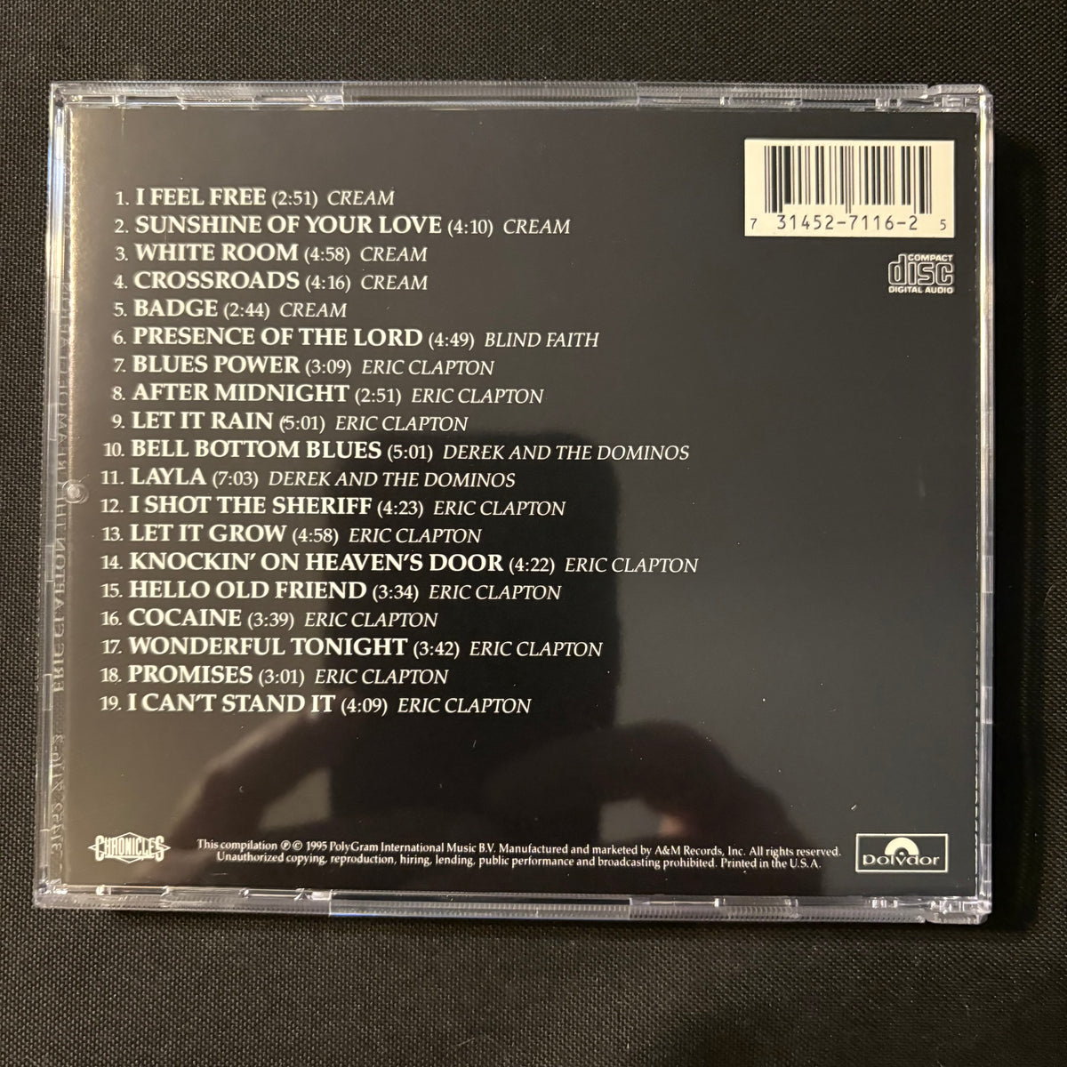 CD Eric Clapton 'Cream of Clapton' (1995) Sunshine of Your Love