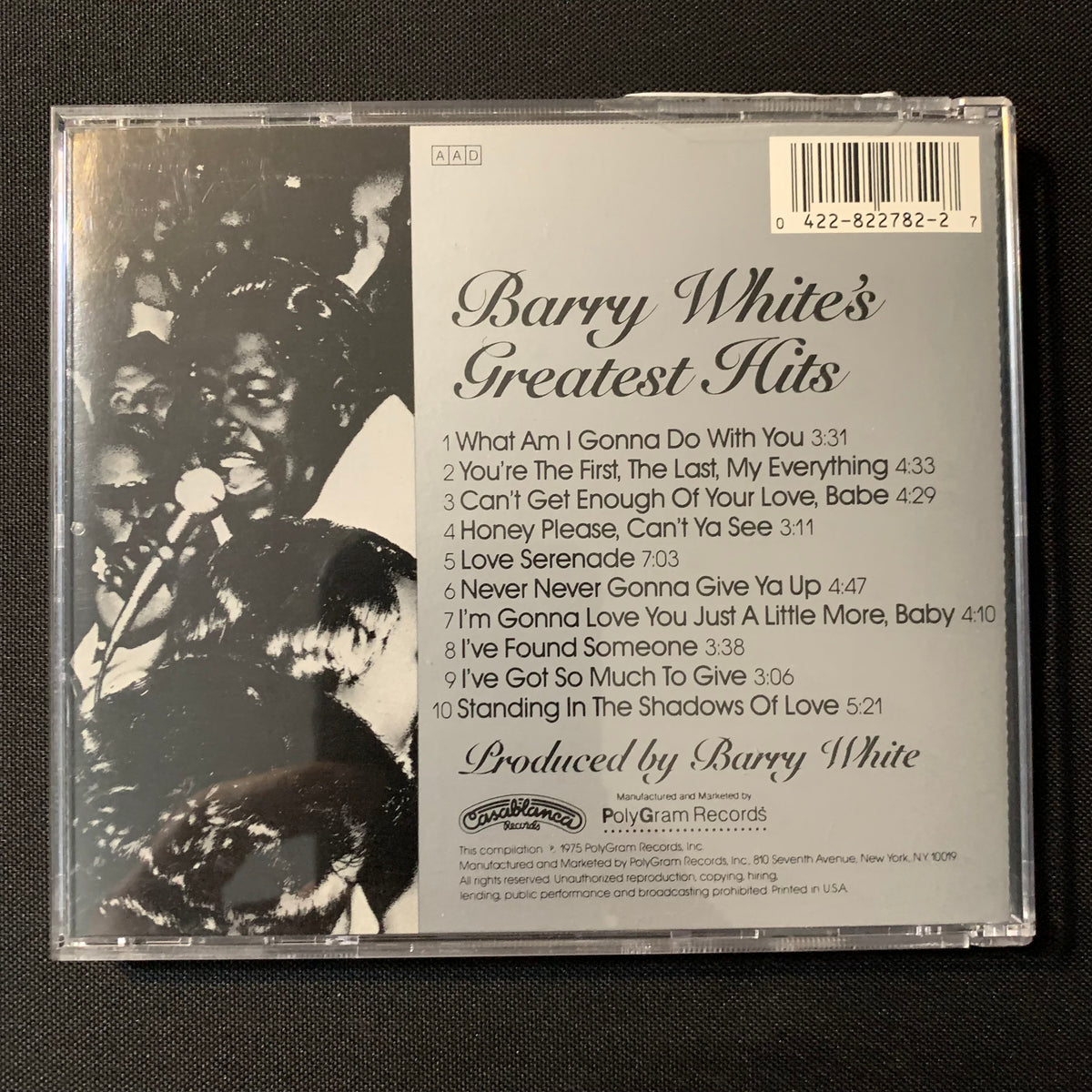 CD Barry White 'Greatest Hits' (1975) Standing In the