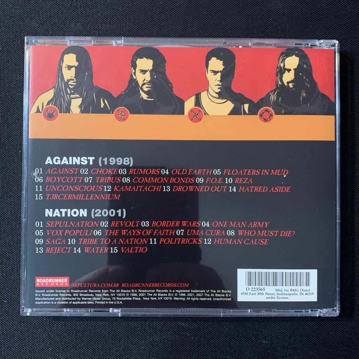 CD Sepultura 'Against/Nation' (2007) 2-on-1 reissue