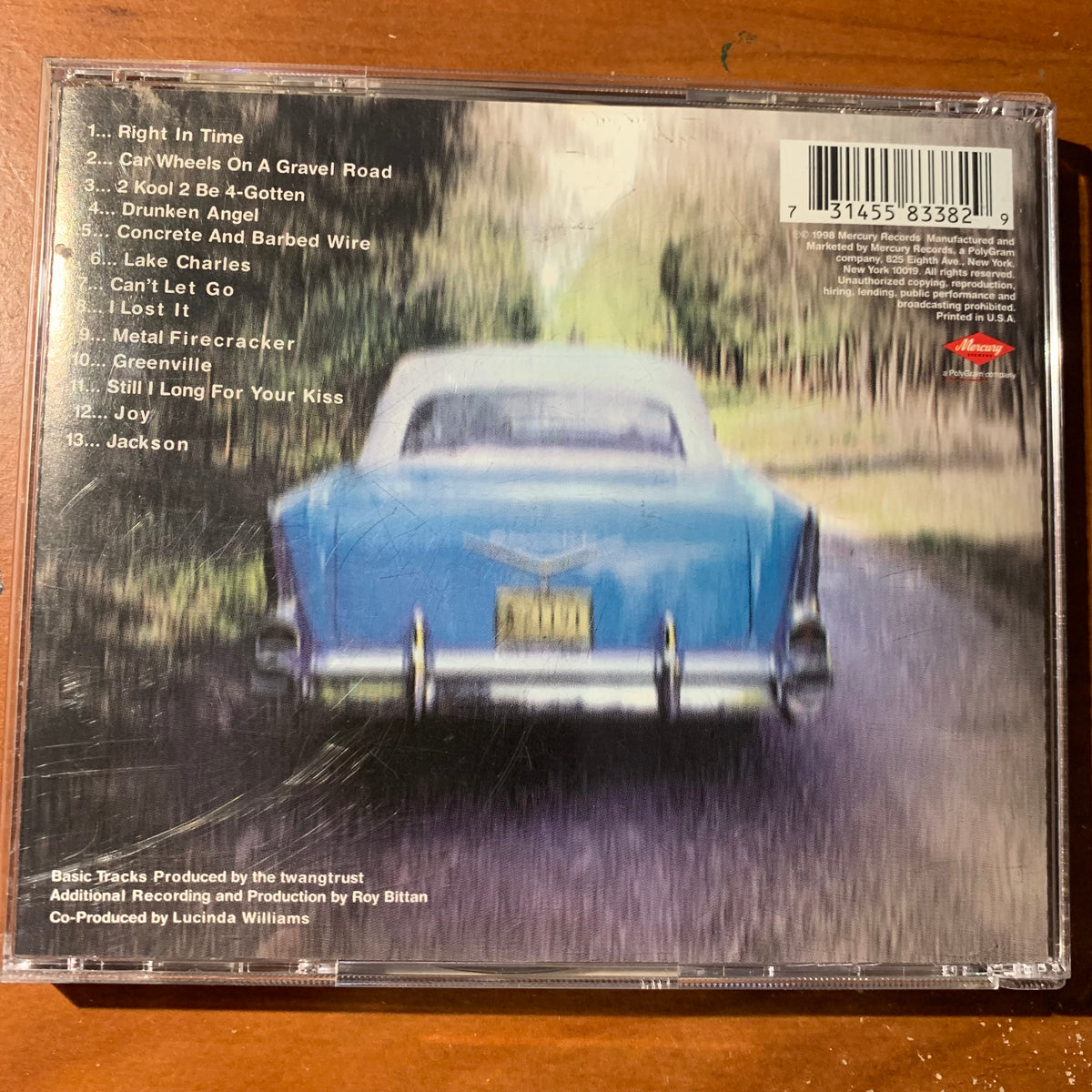 CD Lucinda Williams 'Car Wheels On A Gravel Road' (1998) Right In Time ...