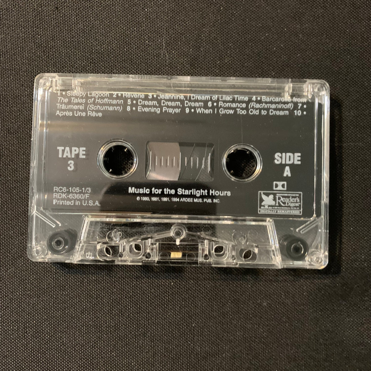 CASSETTE Music For the Starlight Hours [tape 3] (1994) easy listening The Exile Media and