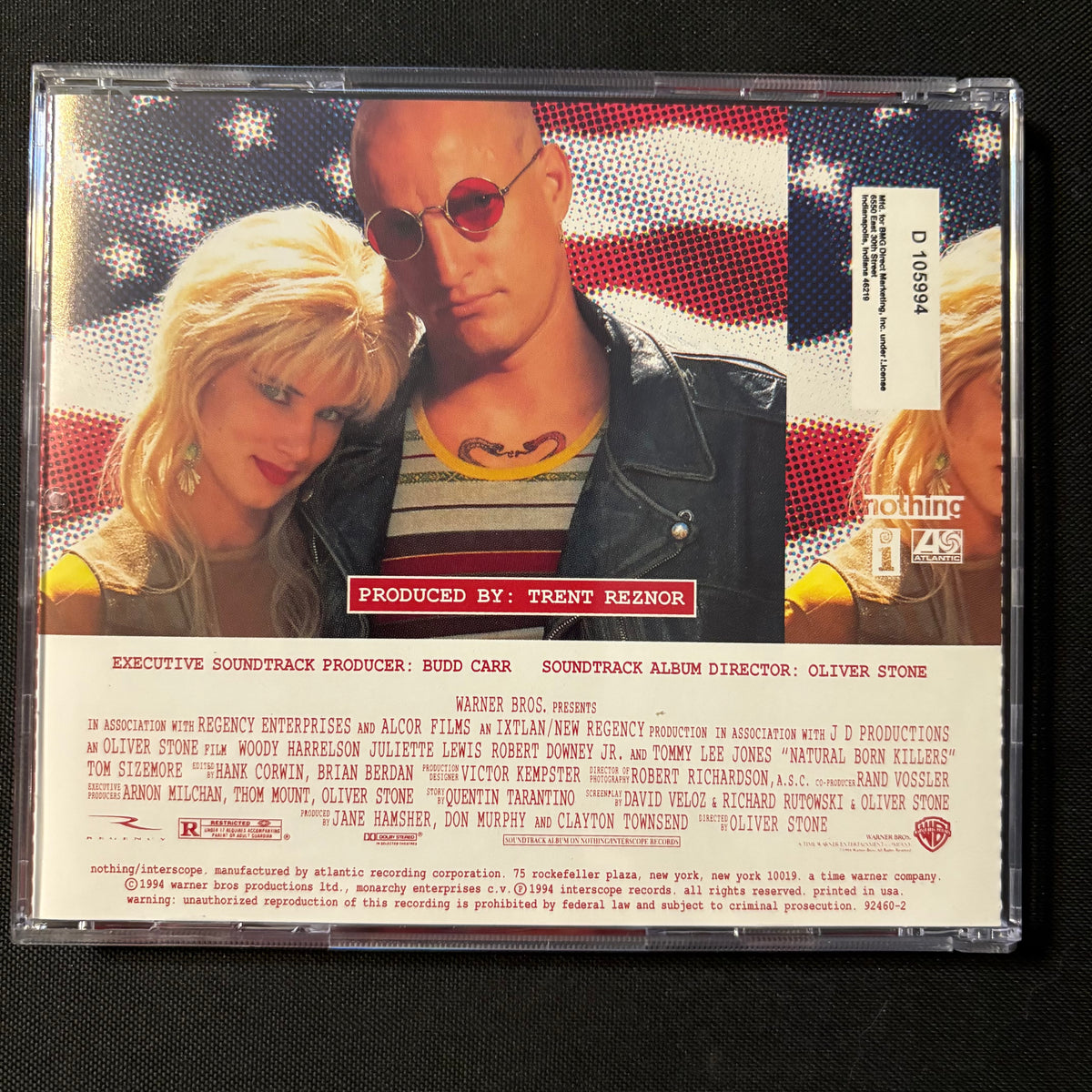 CD Natural Born Killers soundtrack (1994) Patti Smith, Nine