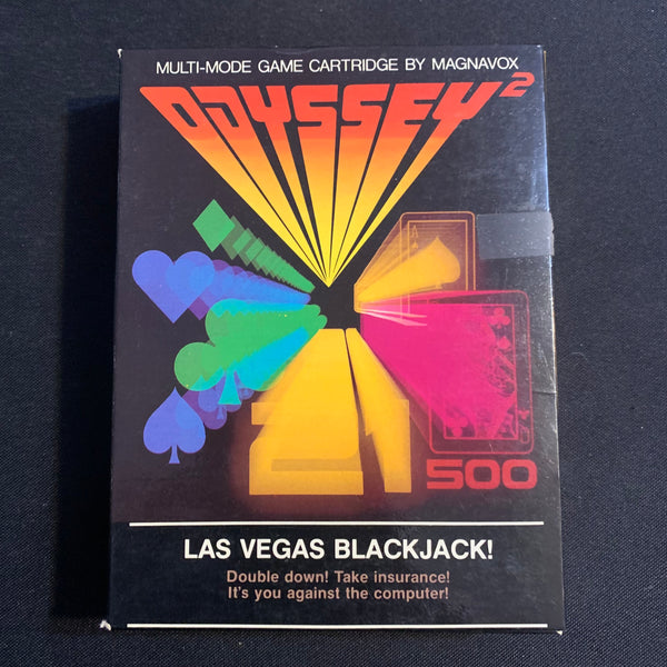 MAGNAVOX ODYSSEY 2 Las Vegas Blackjack (1978) boxed tested video game cartridge