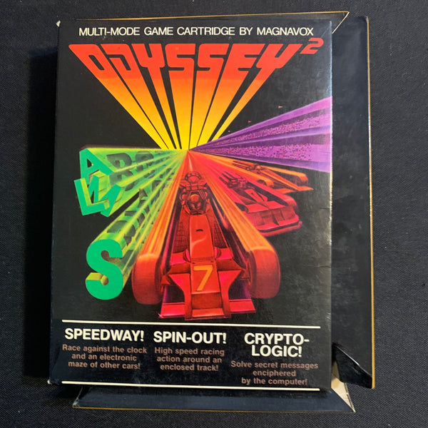 MAGNAVOX ODYSSEY 2 Speedway/Spin-Out/Crypto-logic (1978) boxed tested video game