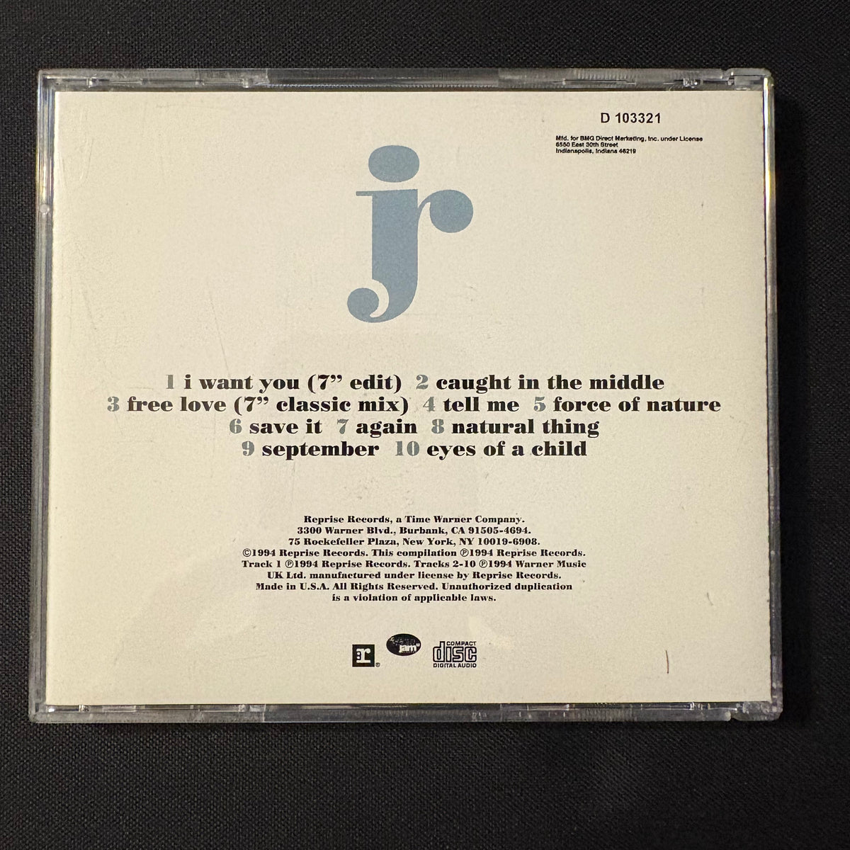 CD Juliet Roberts 'Natural Thing' (1994) Caught In the Middle, I Want ...