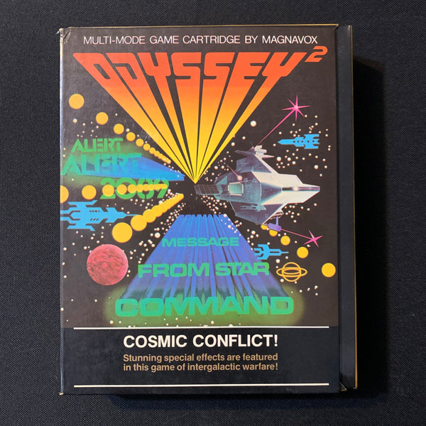 MAGNAVOX ODYSSEY 2 Cosmic Conflict (1978) tested boxed video game cartridge
