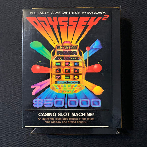 MAGNAVOX Odyssey 2 Casino Slot Machine (1980) tested boxed video game cartridge