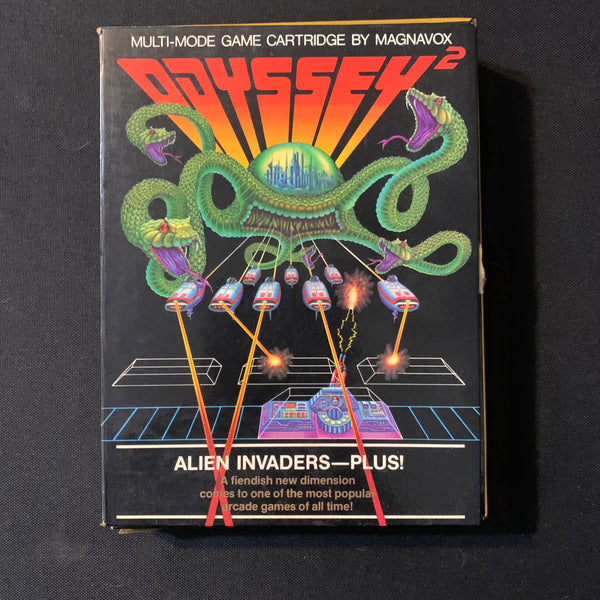 MAGNAVOX ODYSSEY 2 Alien Invaders Plus (1980) tested boxed video game cartridge