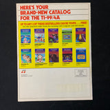 TI 99/4A Triton Products catalog Spring 1987 Texas Instruments mailorder dealer