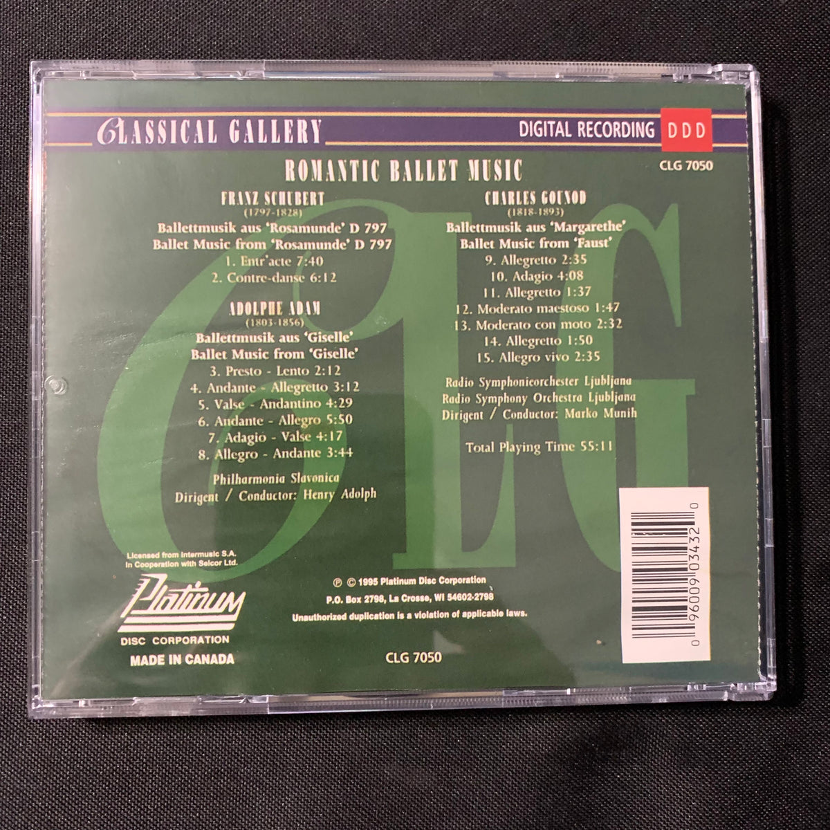 CD Romantic Ballet Music (1995) Schubert, Adam, Gounod – The Exile ...