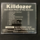 CD Killdozer 'God Hears Pleas of the Innocent' (1995) advance promo Touch and Go