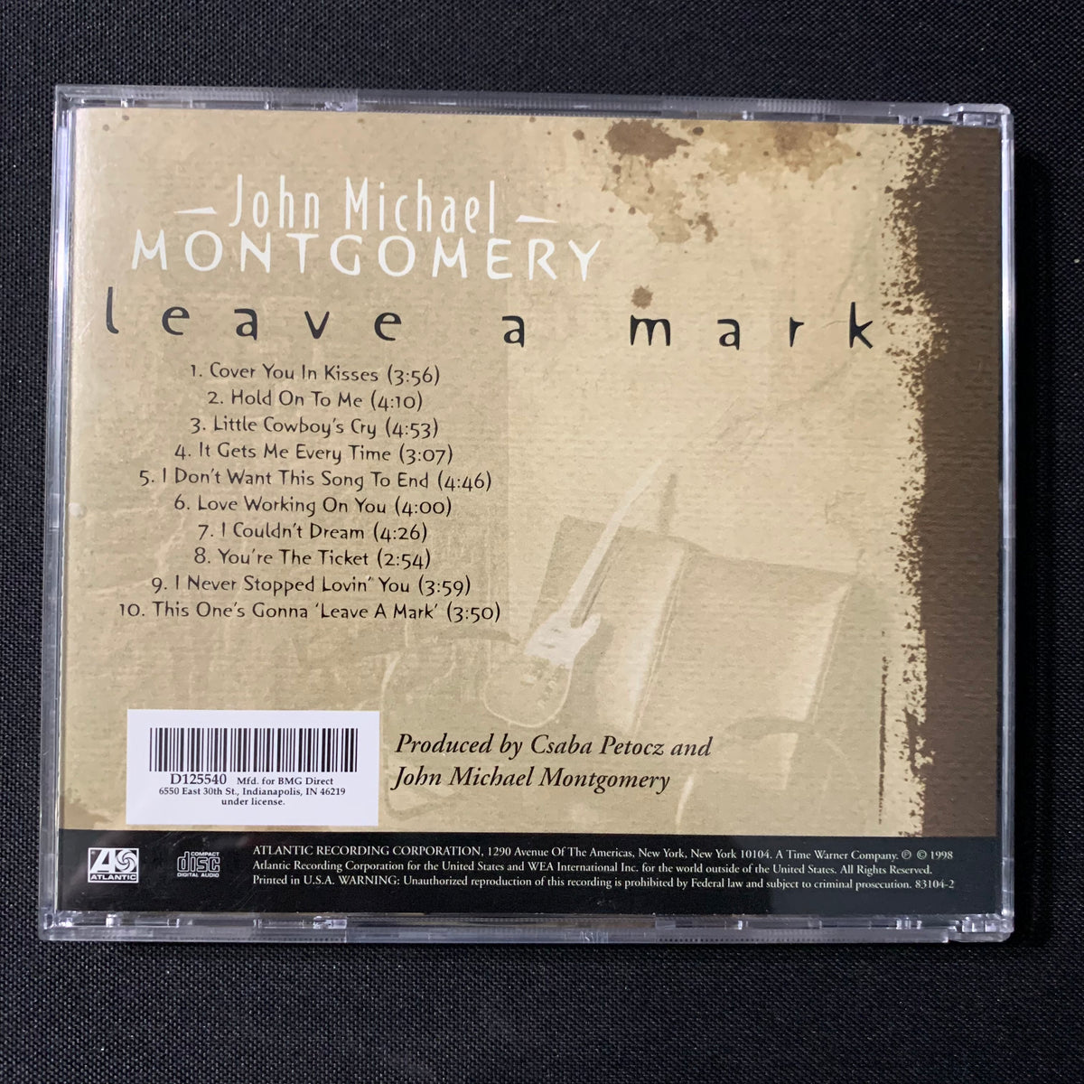 CD John Michael Montgomery 'Leave a Mark' (1998) Cover You In Kisses