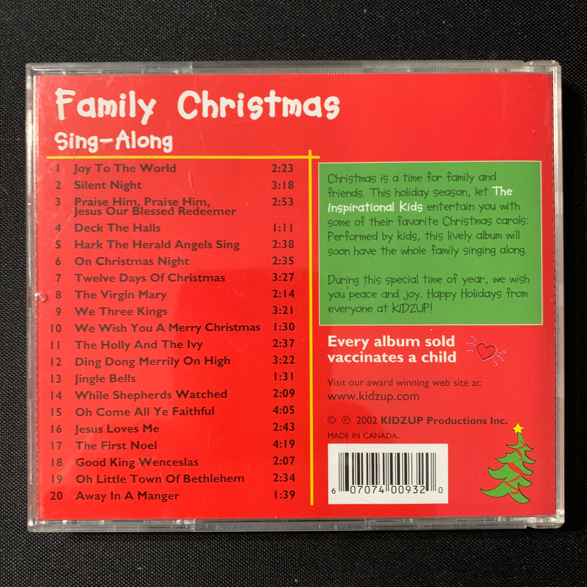 CD Kidzup Family Christmas Sing-a-long carols holiday