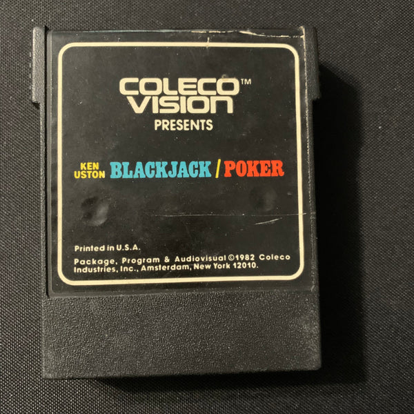 COLECOVISION Ken Uston Blackjack and Poker tested video game cartridge cards