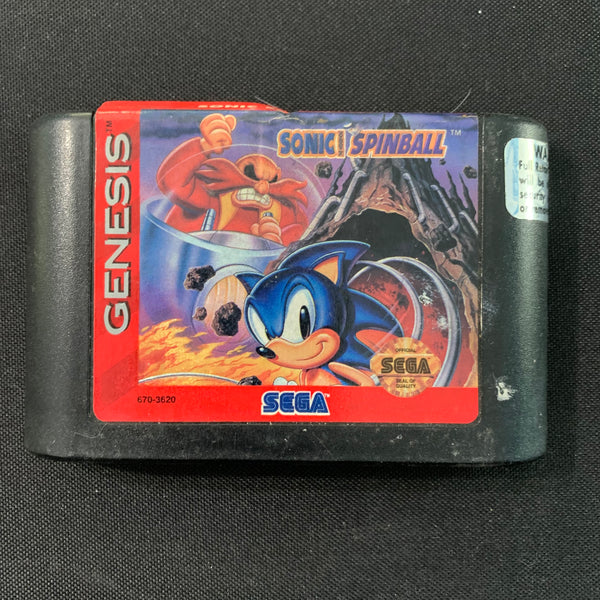 SEGA GENESIS Sonic Spinball tested video game cartridge pinball sequel