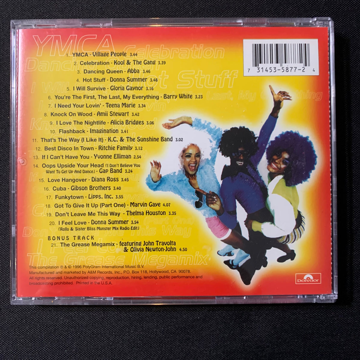 CD Pure Disco (1996) Grease megamix, Village People, Abba, Kool