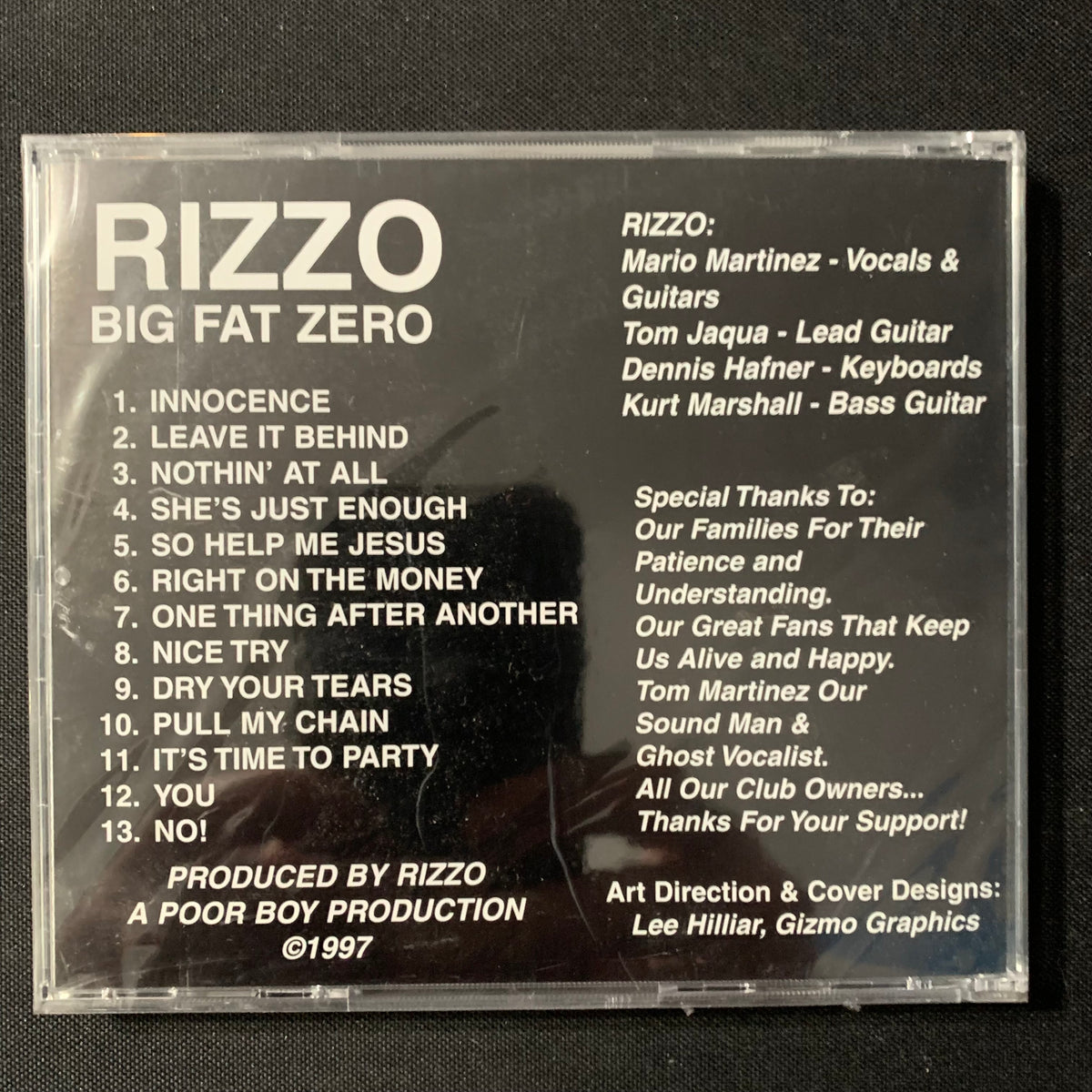 G RAP RIZZO OG盤 CD Rizzo 'Big Fat Zero' (1997) Bowling Green Ohio hard rock indie