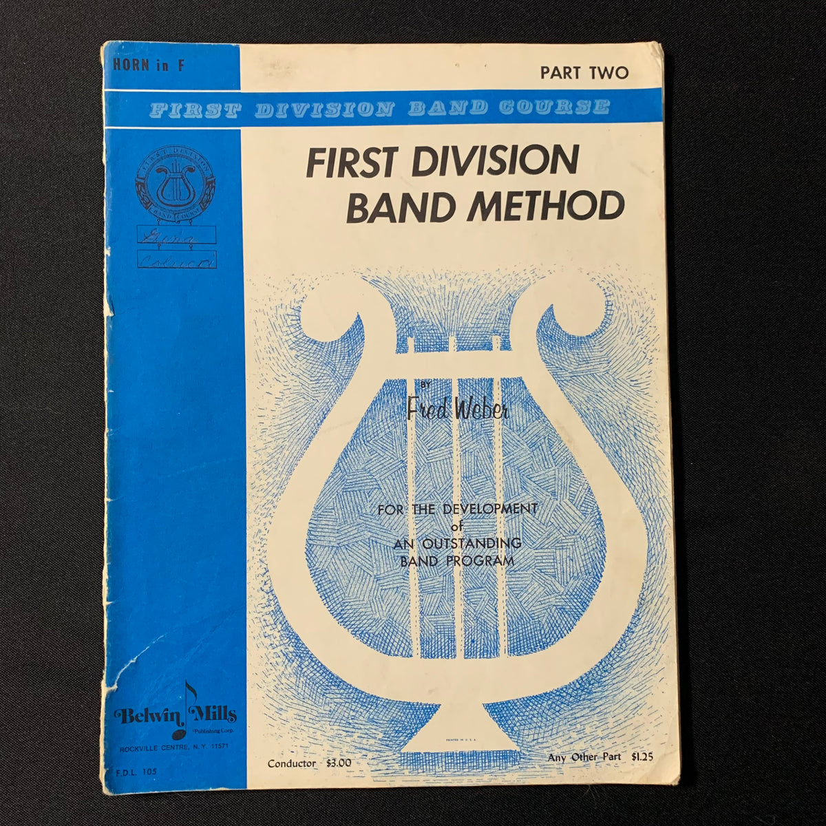 SHEET MUSIC First Division Band Method Part Two (Horn in F) (1963