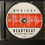 CD D'Priest 'Heartbeat' (1990) US radio promo DJ single London LA glam hard rock