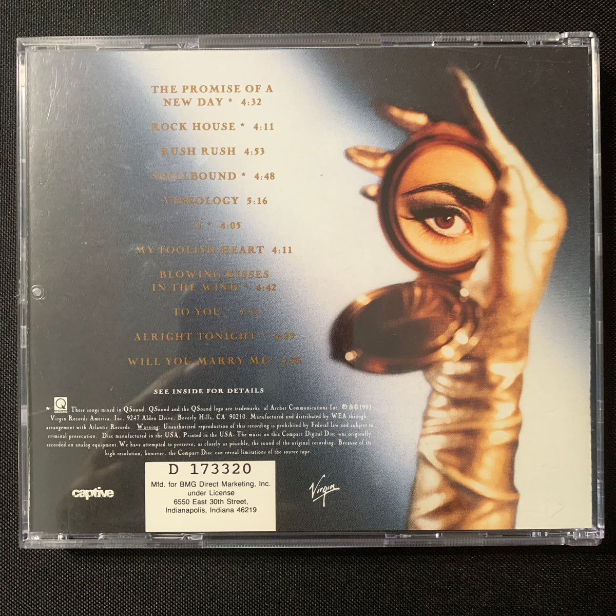 CD Paula Abdul 'Spellbound' (1992) Rush Rush! Vibeology