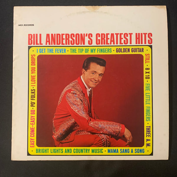 LP Bill Anderson 'Greatest Hits' (1973) VG+/VG country vinyl record