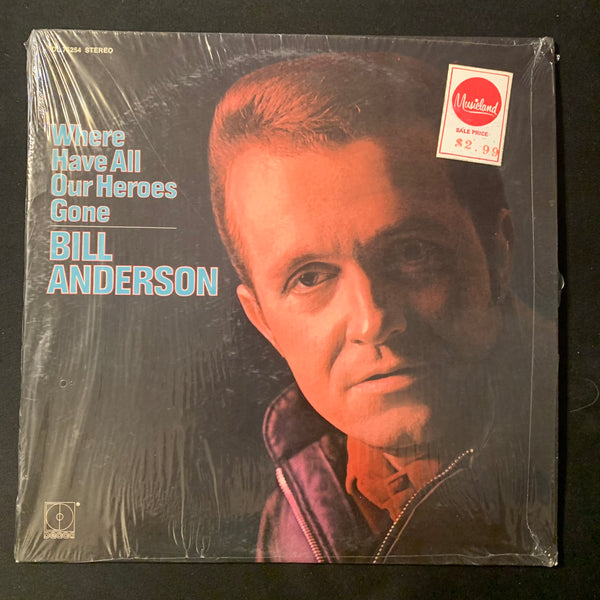 LP Bill Anderson 'Where Have All Our Heroes Gone' (1970) VG/VG+ country vinyl record