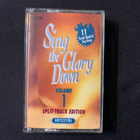 CASSETTE Sing the Glory Down Volume 1 (1992) split-track edition sing-a-long choir