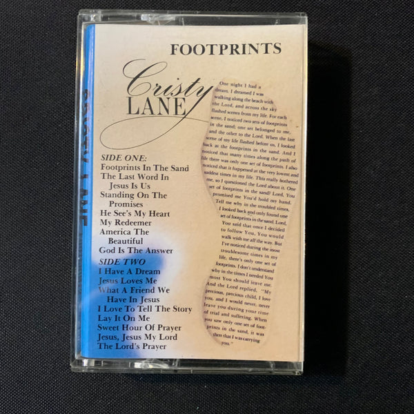 CASSETTE Cristy Lane 'Footprints' (1981) Christian inspirational songs tape