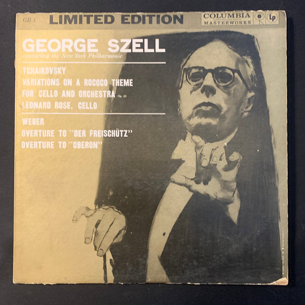 LP George Szell Conducting the New York Philharmonic (1952) VG/G+ Tchaikovsky, Weber, classical music vinyl record