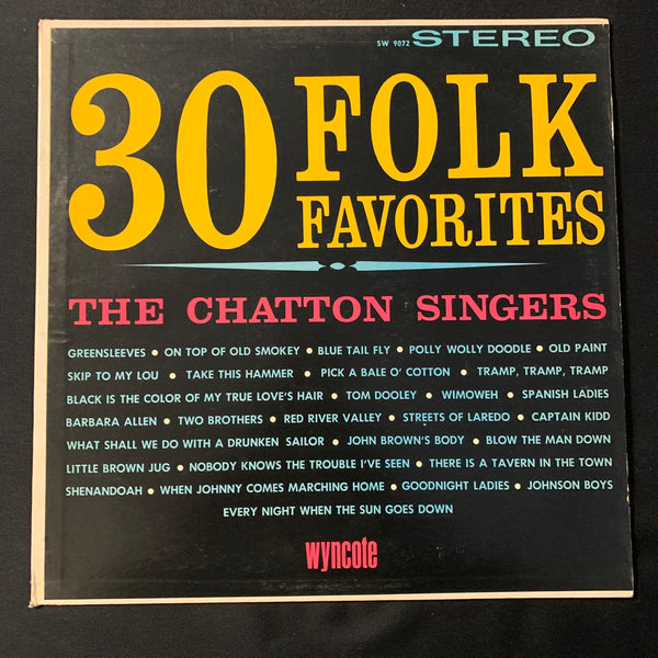 LP The Chatton Singers '30 Folk Favorites' (1964) VG/VG+ Wyncote vinyl record