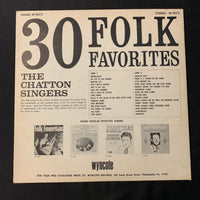 LP The Chatton Singers '30 Folk Favorites' (1964) VG/VG+ Wyncote vinyl record