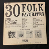 LP The Chatton Singers '30 Folk Favorites' (1964) VG/VG+ Wyncote vinyl record
