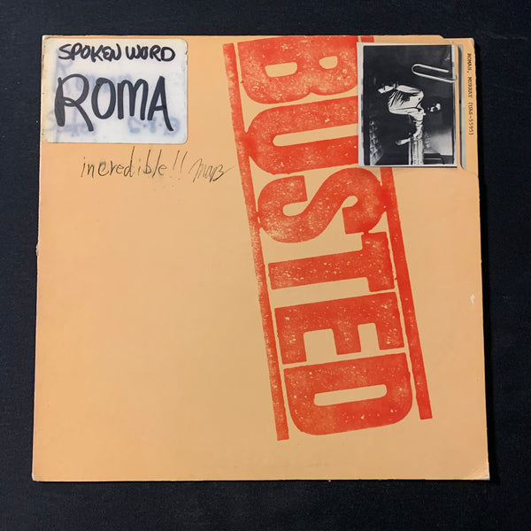 LP Murray Roman 'Busted' (1972) VG+/VG radio promo standup comedy record vinyl