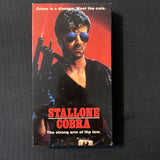 VHS Cobra (1986) Sylvester Stallone, Brigitte Nielsen, Reni Santoni