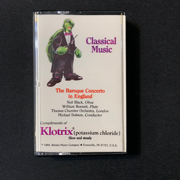 CASSETTE The Baroque Concerto In England (1988) promotional classical Thames Chamber Orchestra