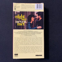 VHS The Night We Never Met (1993) Kevin Anderson, Matthew Broderick, Annabella Sciorra