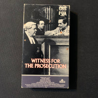 VHS Witness For the Prosecution (1957) Tyrone Power, Marlene Dietrich, Charles Laughton