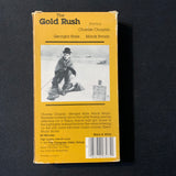 VHS The Gold Rush (1985) Charlie Chaplin, Georgia Hale, Mack Swain