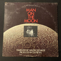 LP Walter Cronkite CBS News 'Man On the Moon' (1969) VG+/VG spoken word vinyl record