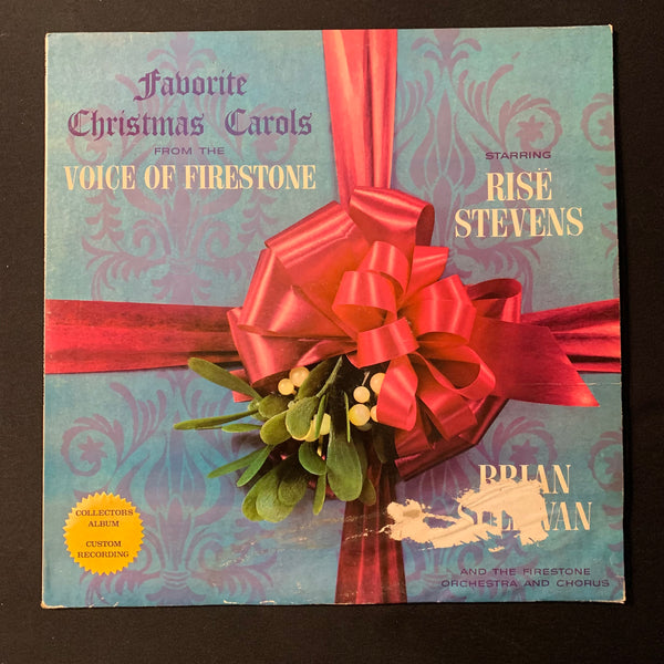 LP Rise' Stevens, Brian Sullivan, Firestone Orchestra and Chorus 'Favorite Christmas Carols From the Voice of Firestone' (1962) VG+/VG