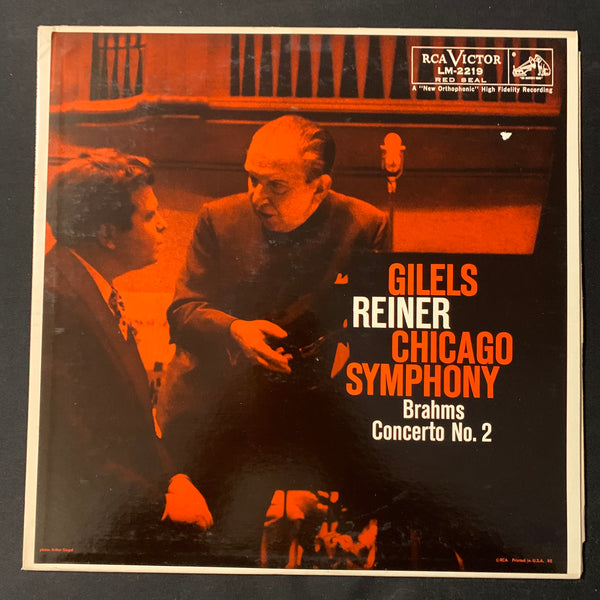 LP Brahms Concerto No. 2 (1958) Emil Gilels, Chicago Symphony Orchestra, Fritz Reiner VG+/VG+ classical music vinyl record