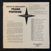 LP Frank Fontaine 'Idiot's Delight' VG/VG+ early television star comedy vinyl record