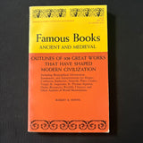 BOOK Robert B. Downs 'Famous Books Ancient and Medieval' (1965) PB outlines of great works